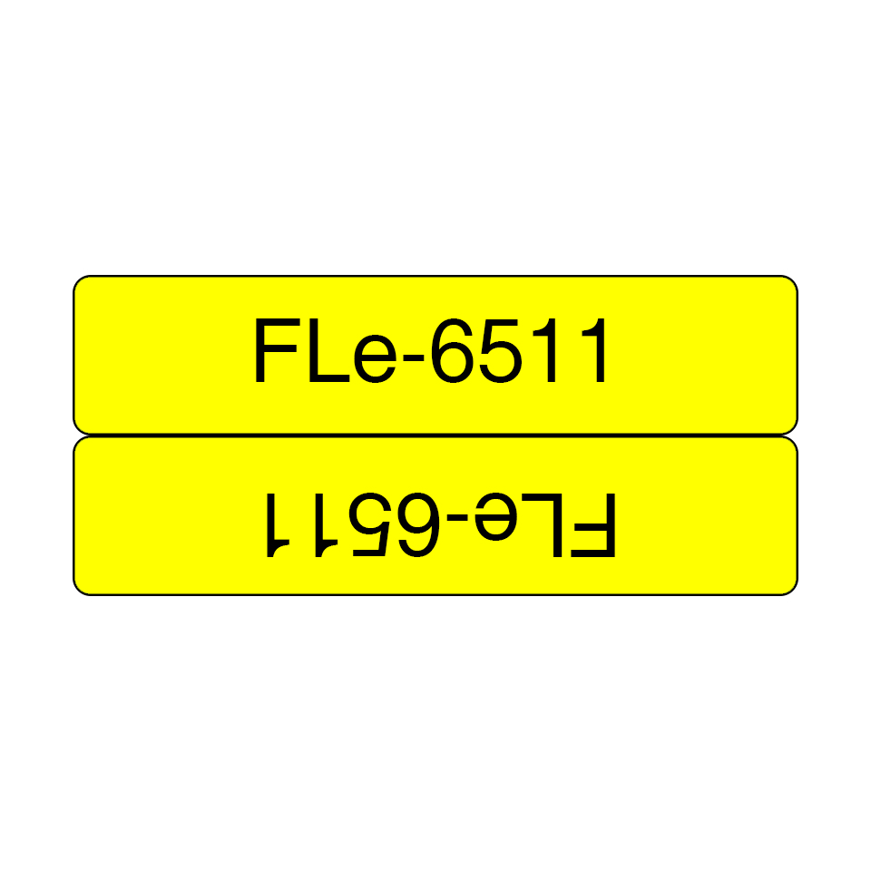 Brother FLE-6511 label-making tape Black on yellow