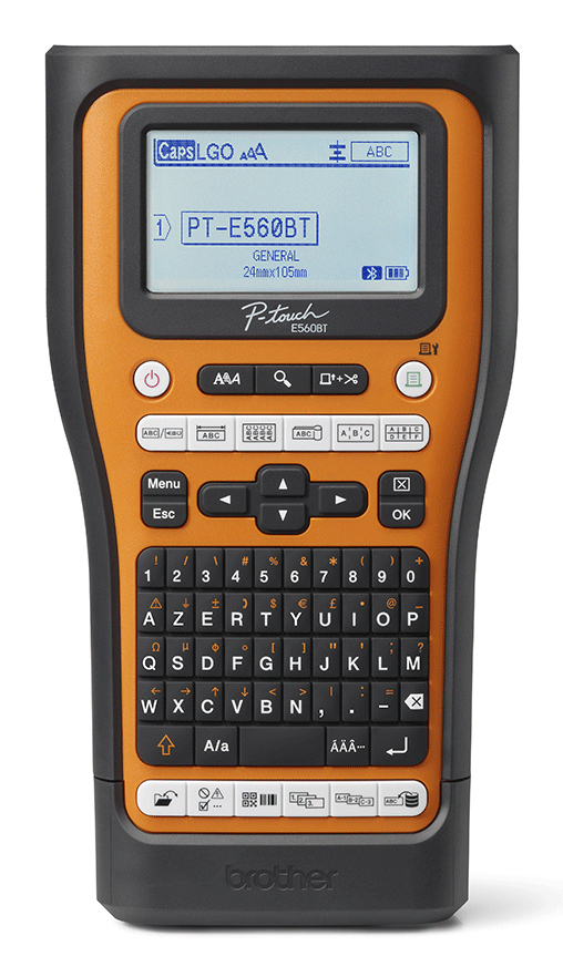 Brother PT-E560BTVP label printer Thermal transfer 180 x 180 DPI 20 mm/sec Wired & Wireless HSE/TZe Bluetooth QWERTY